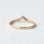 Load image into Gallery viewer, 1.3 MM Round Brilliant Cut V Curved Moissanite Wedding Band Mapple Gems