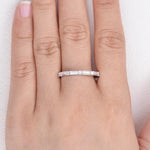 Load image into Gallery viewer, 0.20 CTW Round Brilliant & Baguette Cut Half Eternity Wedding Band Mapple Gems