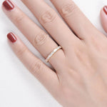 Load image into Gallery viewer, 0.20 CTW Round Brilliant & Baguette Cut Half Eternity Wedding Band Mapple Gems