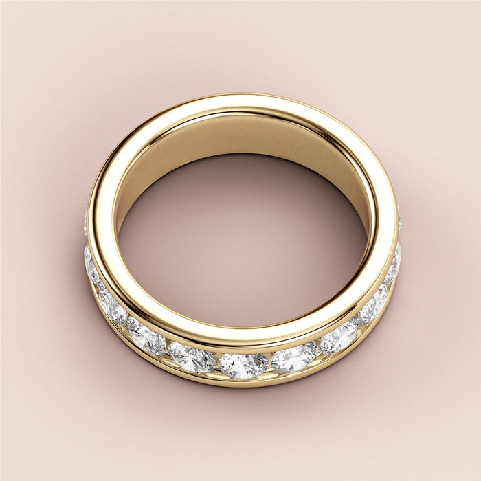2.00 TCW Round Cut Lab Grown Diamond Band Gift For Her Mapple Gems