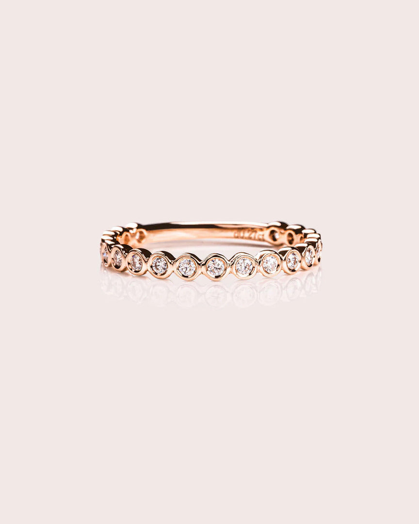 0.15 TCW Round Cut Lab Grown Diamond Wedding Band Gift For women Mapple Gems