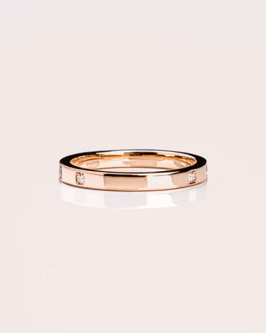 0.10 TCW Round Cut Lab Grown Diamond Wedding Band Gift For Her Mapple Gems