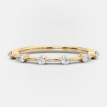Load image into Gallery viewer, 0.15 TCW Round Cut Lab Grown Diamond Wedding Band Gift For Her Mapple Gems