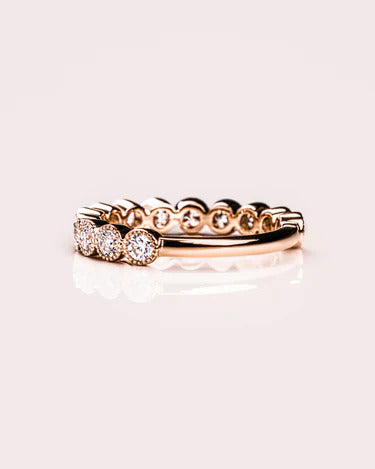1.00 TCW Round Cut Lab Grown Diamond Wedding Band Gift For Her Mapple Gems