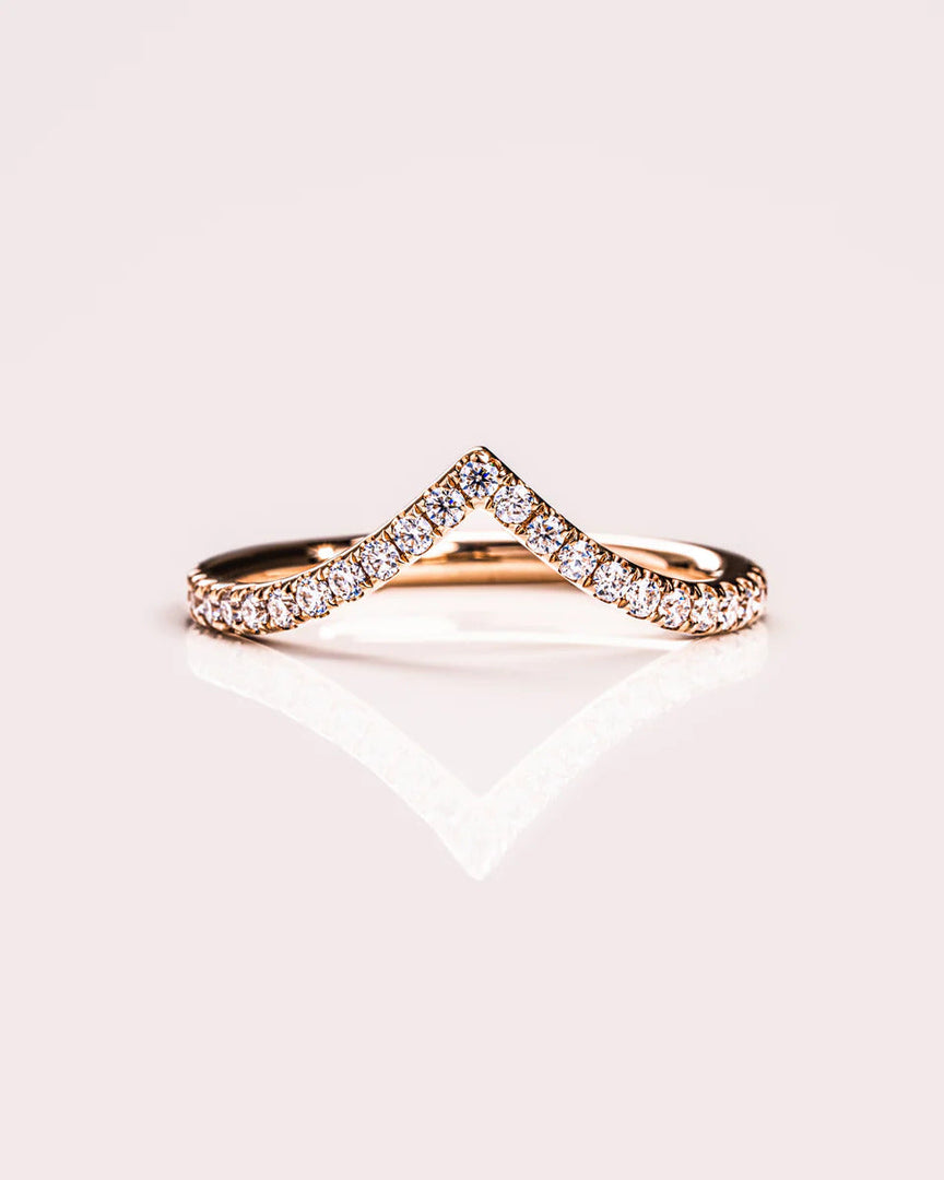 0.25 TCW Round Cut Lab Grown Diamond Wedding Band Gift For Her Mapple Gems