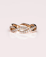 Load image into Gallery viewer, 0.40 TCW Round Cut Lab Grown Diamond Wedding Band Gift For Her Mapple Gems