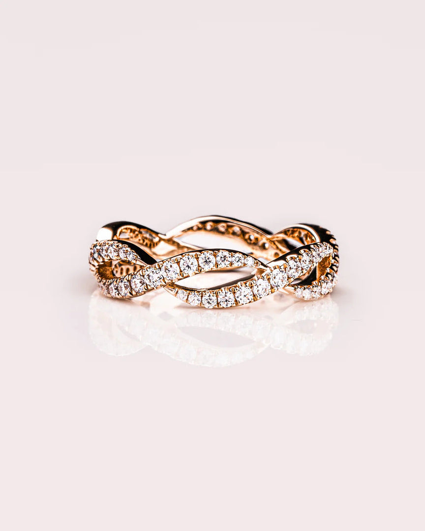0.40 TCW Round Cut Lab Grown Diamond Wedding Band Gift For Her Mapple Gems