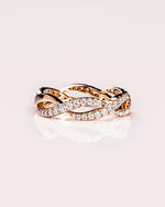 Load image into Gallery viewer, 0.40 TCW Round Cut Lab Grown Diamond Wedding Band Gift For Her Mapple Gems