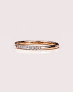 Load image into Gallery viewer, 0.20 TCW Round Cut Lab Grown Diamond Wedding Band Gift For Her Mapple Gems