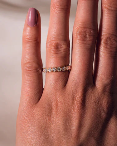 1.00 TCW Round Cut Lab Grown Diamond Wedding Band Gift For Her Mapple Gems