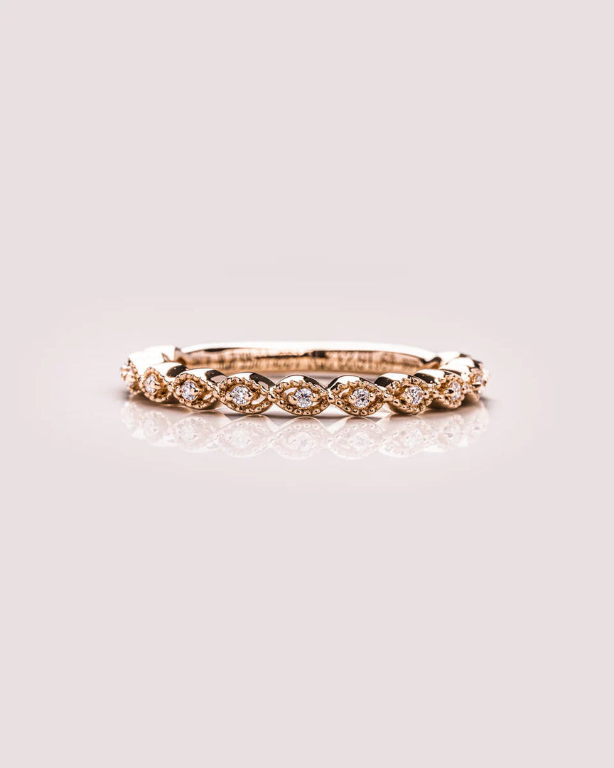 0.15 TCW Round Cut Lab Grown Diamond Wedding Band Gift For Her Mapple Gems