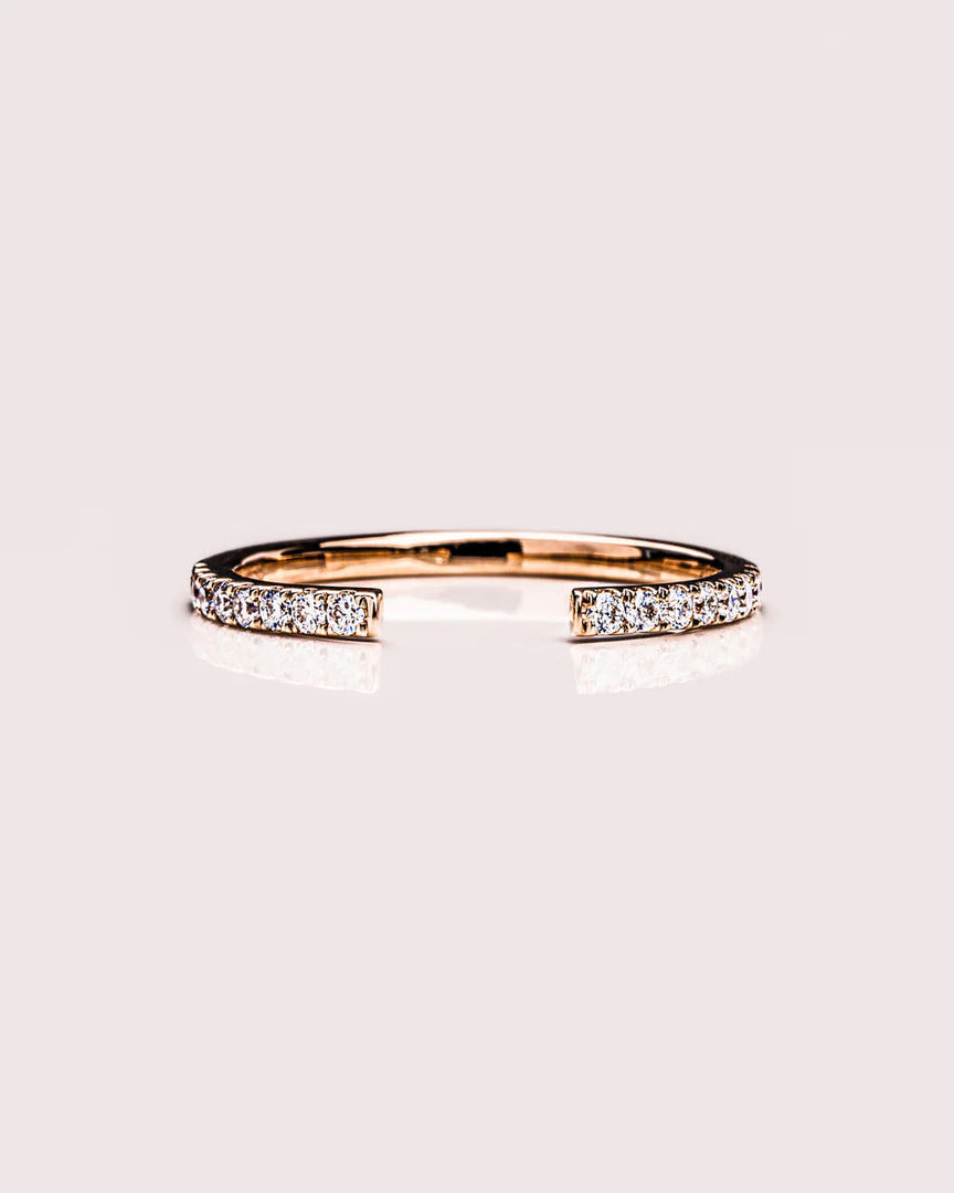 0.20 TCW Round Cut Lab Grown Diamond Wedding Band Gift For Her Mapple Gems