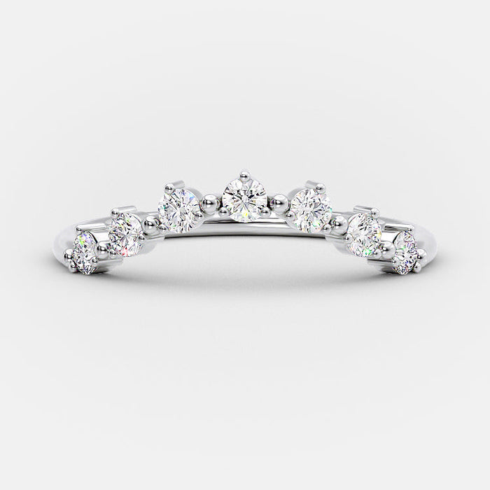 0.15CT Round Cut Lab Grown Wedding Band Gift For Her Mapple Gems