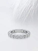 Load image into Gallery viewer, Round Cut Moissanite Bar Set Diamond Wedding Band for Her Mapple Gems