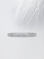 Load image into Gallery viewer, Round Cut Moissanite Double Row Diamond Wedding Band Mapple Gems