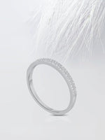 Load image into Gallery viewer, Round Cut Moissanite Double Row Diamond Wedding Band Mapple Gems