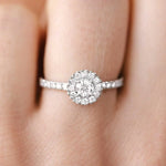 Load image into Gallery viewer, Elegant Basket Set Moissanite Promise Ring