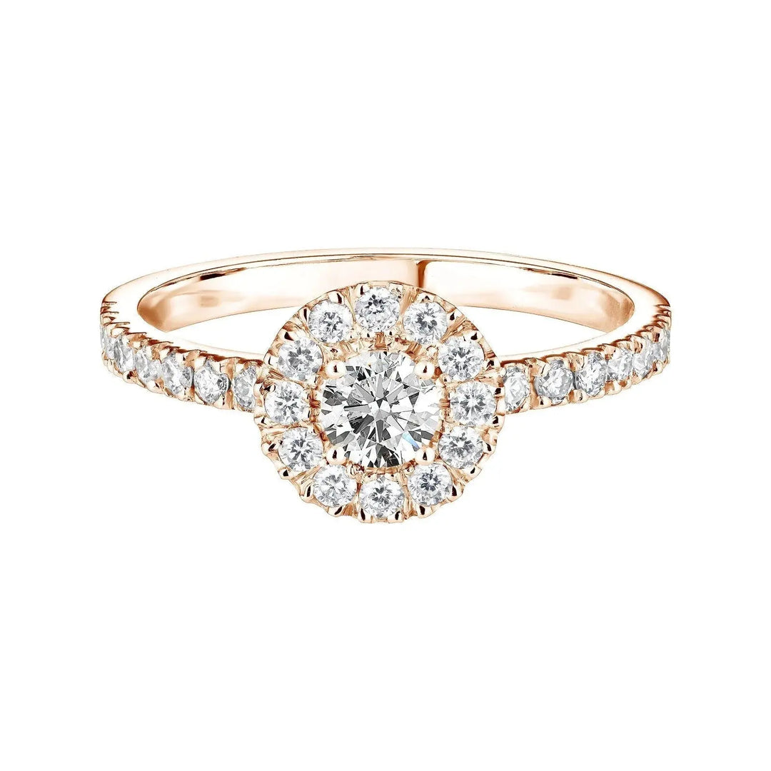 Halo Moissanite Engagement Ring