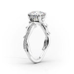Load image into Gallery viewer, Handmade Pave Setting Moissanite Bridal Ring, White Gold