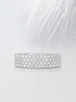 Load image into Gallery viewer, Round Cut Moissanite Four Row Diamond Wedding Band Mapple Gems