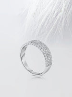 Load image into Gallery viewer, Round Cut Moissanite Four Row Diamond Wedding Band Mapple Gems