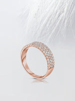 Load image into Gallery viewer, Round Cut Moissanite Four Row Diamond Wedding Band Mapple Gems