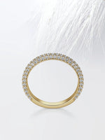 Load image into Gallery viewer, Round Cut Moissanite Micro Pave Diamond Wedding Band Mapple Gems