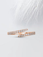 Load image into Gallery viewer, 1.70mm Round Cut Moissanite Open Diamond Wrap Wedding Band Mapple Gems