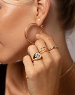Load image into Gallery viewer, 1.70mm Round Cut Moissanite Open Diamond Wrap Wedding Band Mapple Gems
