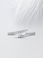 Load image into Gallery viewer, 1.70mm Round Cut Moissanite Open Diamond Wrap Wedding Band Mapple Gems