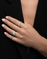 Load image into Gallery viewer, 1.70mm Round Cut Moissanite Open Diamond Wrap Wedding Band Mapple Gems