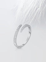 Load image into Gallery viewer, 1.70mm Round Cut Moissanite Open Diamond Wrap Wedding Band Mapple Gems