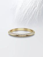 Load image into Gallery viewer, Round Cut Moissanite Two Row Eternity Diamond Wedding Band Mapple Gems