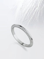 Load image into Gallery viewer, Round Cut Moissanite Two Row Eternity Diamond Wedding Band Mapple Gems