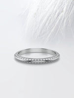Load image into Gallery viewer, Round Cut Moissanite Two Row Eternity Diamond Wedding Band Mapple Gems