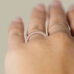 Load image into Gallery viewer, Round Cut Moissanite Two Row Eternity Diamond Wedding Band Mapple Gems