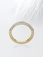 Load image into Gallery viewer, Round Cut Moissanite Two Row Eternity Diamond Wedding Band Mapple Gems