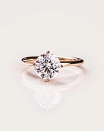 Load image into Gallery viewer, Custom Made Round Cut Moissanite Bridal Ring