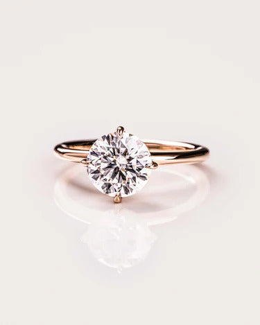 Custom Made Round Cut Moissanite Bridal Ring