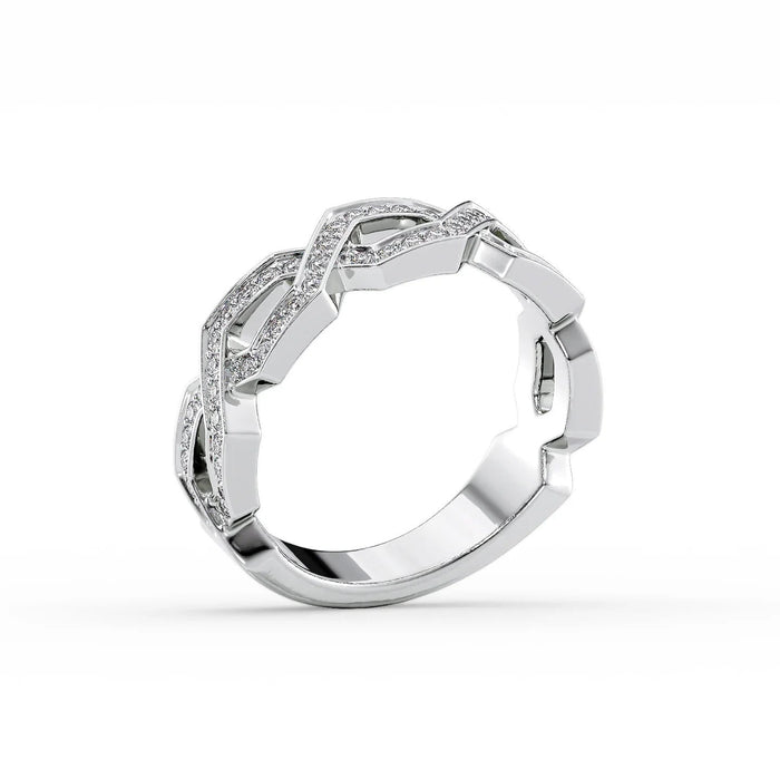 1.50 TCW Round Cut Moissanite Wedding Band Mapple Gems