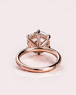 Load image into Gallery viewer, Round Cut Moissanite Engagement Ring Vintage Art Deco Bridal Solitaire in Gold Mapple Gems
