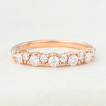 Load image into Gallery viewer, Round Shaped Moissanite Cluster Wedding Band Mapple Gems