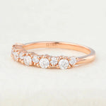 Load image into Gallery viewer, Round Shaped Moissanite Cluster Wedding Band Mapple Gems