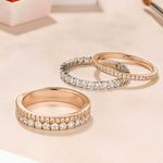Load image into Gallery viewer, Round Shaped Moissanite Double Row Wedding Band Mapple Gems