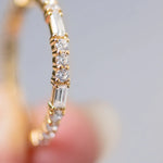 Load image into Gallery viewer, Round and Baguette Cut Full Eternity Wedding Band Mapple Gems