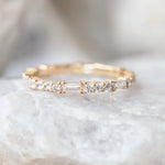 Load image into Gallery viewer, Round and Baguette Cut Full Eternity Wedding Band Mapple Gems