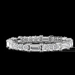 Load image into Gallery viewer, Round and Baguette Cut Full Eternity Wedding Band Mapple Gems