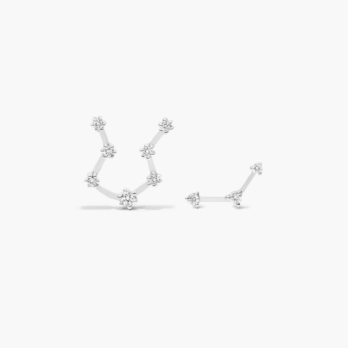 Aquarius Constellation Moissanite Stud Earrings - hero