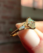 Load image into Gallery viewer, 2 CT Asscher Cut Moissanite Engagement Ring
