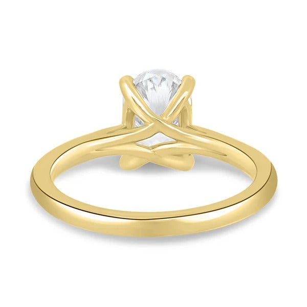 Oval trellis ring side view